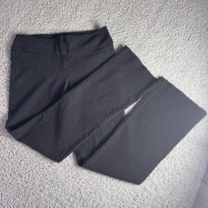 Joe Benbasset Pinstripe Textured Flare Dress Pants Women's Black Pants 30" Waist